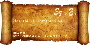 Szentesi Eufrozina névjegykártya
